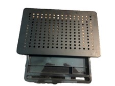 Metal Computer Monitor Stand Riser Laptop Storage Drawer Height Adjustable Black picture