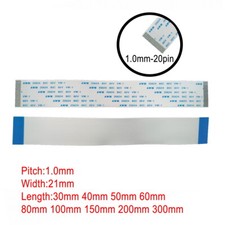 20Pin 1mm 1.0 Pitch FFC FPC Flexible Flat Cable AWM VW-1 20624 80C 60V A B Type picture