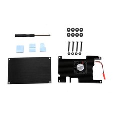 Aluminum Cover+Base+ Passive Cooling Fan+ Silicone Heatsinks For Orange Pi 5 N picture