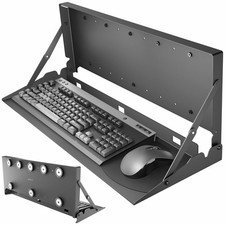 VIVO 24” Black Magnetic Flip Down Keyboard Tray Mount, Foldable Keyboard Tray picture