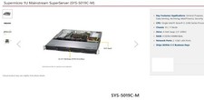 Supermicro 1U X11SCM-F Server Xeon E-2224 3.4Ghz 32GB RAM M.2 NVME 1x Caddy   X picture