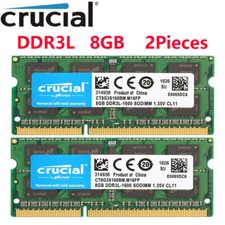 Crucial DDR3L 1600MHz 16GB(2 x 8GB) SODIMM RAM PC3L-12800 2Rx8 Laptop Memory picture
