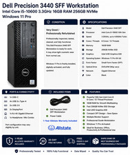 Dell Precision 3440 SFF Intel Core i5-10600 16GB 256GB NVMe SSD Win 11 Pro picture