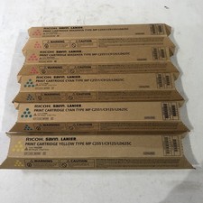 LOT OF 5 Ricoh 841503 841502 841501 C/M/Y MPC2551 HIGH YIELD Toner Cartridge picture