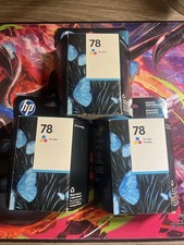 Genuine HP 78 Tri Color Ink Cartridges Set Of 3 Expired  NEW SEALED picture