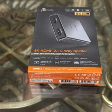j5create HDMI 2.1 8K Splitter 1 In and 2 Out - Black- Sealed-  picture