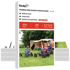 300 PK Koala Double Sided Glossy Photo Paper 8.5x14 32lb Brochure Paper Inkjet picture