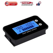 7-100V Waterproof Battery Monitor Blue LCD with Buzzer Alarm &Temp picture