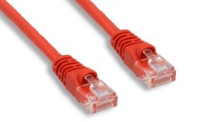 Network CROSSOVER Cable 10FT RED RJ45 CAT5e picture