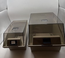 2 VINTAGE ALLSOP FLOPPY DISK STORAGE CONTAINERS. Missing Dividers picture