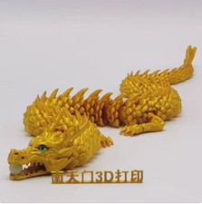 3D printed gold 60cm realistic prosthetic eye dragon figurine picture