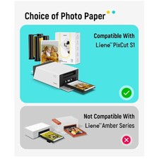 72 Sheets 4x6 Photo Paper & 2 Ink Cartridges for PixCut S1 picture
