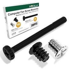 200 Pcs Pc Fan Screw Kit, 6-32 × 30 mm Radiator Screws and M5 × 10 mm Case Fan  picture