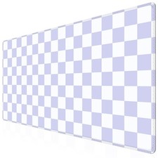 Desk Pad Mat, Cute Desk Matt for Desktop, Purple Checkered picture