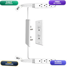 Cabocasa Dual 6Ft Ultra-Thin Outlet Concealer Universal Size Outlet Cover 6Ft picture
