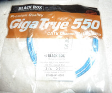 New Black Box Giga True 550 Cat6 Channel Patch Cable 3 feet  S-60 picture