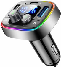 Adaptador bluetooth coche usb c fm transmisor carga rapida manos libres mp3 picture