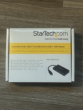 StarTech.com 4-Port USB 3.0 Hub USB-C to 3x USB-A + USB-C Powered Black picture