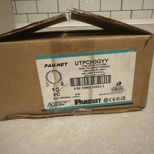 New Box of 10 Panduit 3ft, gray UTPCH3GYY Patch Cord Cable CAT5e Pan-Net picture