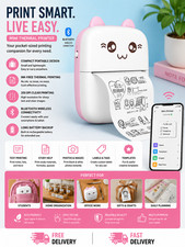 AUSHA Pocket Thermal Printer Mini Inkless Bluetooth Mini Pocket Portable Mobile picture