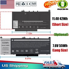 ✅J60J5/7CJRC Battery For Dell Latitude E7270 E7470 7470 7270 MC34Y 242WD 21X15 picture