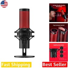 HyperX QuadCast 2 USB Mic: Pro Studio 24bit/96kHz, 4 Patterns, RGB, Mute, PS5/PC picture
