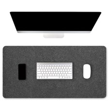 Premium Real Wool Felt Desk Pad NonSlip Backing 32x16 Inch Office Mat picture