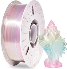 Clear PETG 3D Printer Filament 1.75Mm ±0.02Mm, Multicolor Transparent Rainbow Fi picture