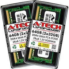 A-Tech 64GB 2x 32GB DDR4 2666 MHz PC4-21300 Laptop SODIMM 2Rx8 Memory RAM 32 64G picture
