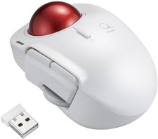 Digio2 Trackball Mouse Small Wireless 5Button Laser Type Index Finger White picture