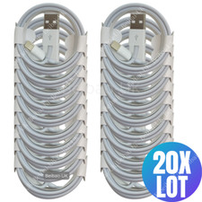 20X Wholesale Bulk 3/6FT For Apple iPhone Charger Cable Charging Data Cord Lot picture