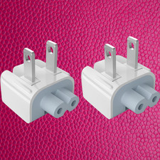2 x Genuine Apple A1555 Duckhead US Prong Plug MagSafe Adapter 45W 60W 85W picture