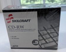 5-pack Skilcraft CD-RW 700 MB; 80 minutes multi-speed rewritable NEW  picture