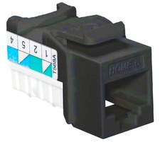 4pk x Leviton 6l5G108-RE5 Cat 5e QuickPort Jack - BLACK      **SHIPS FREE** picture