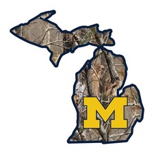 Michigan Wolverines Realtree Camouflage Sticker/Magnet picture
