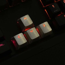 QWERASDF Metal Keycap Stainless Steel For Mx Mechanical Keyboard Gaming Key Lot picture