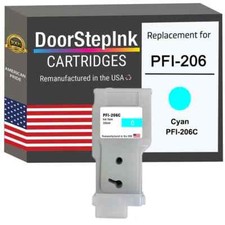 DoorStepInk Compatible Ink Cartridges For Canon PFI-206 Cyan 300ml-USA picture