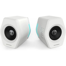 G2000 32W Computer Speakers Bluetooth USB 3.5mm AUX RGB Lights White picture