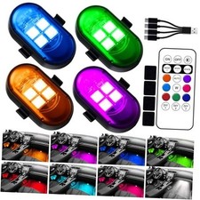 Upgraded Wireless LED Lights for Car, Rechargeable Interior Car Lights 4pcs picture