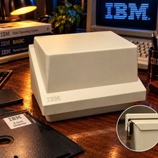 Vintage IBM 8” Floppy Disk Holder Case w/ Luctor Corp Disks – Retro Computer Old picture