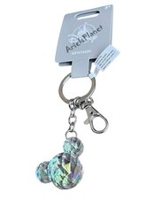 Disney Parks Mickey Mouse Ear Crystal-like Iridescent Keychain Bag Charm picture