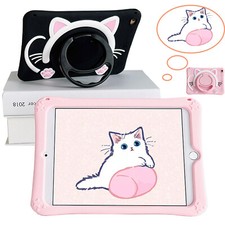 Kids Lovely Cat Stand Case Cover For iPad 5th 6th 7th 8th 9th Generation 10.2