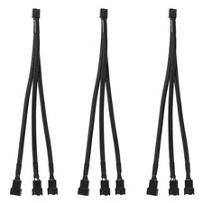 3CS 3 Way PWM Fan Splitter Cable,3 Way 4 Pin PC Fan Extension Cable, PWM Fan ... picture