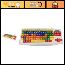 Children's USB Keyboard - Color Coded Upper & Lower Case - Splash Proof - Fun Le picture