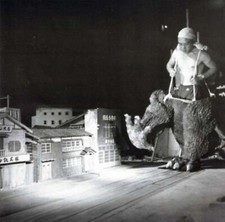 Godzilla  Behind the Scene Mouse Pad Vintage Photo 1956 Classic Monster Movie picture