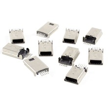 10Pcs Mini USB Type B Male Socket 5-Pin 180 Degree SMT Solder Jack Connector picture