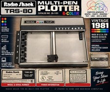 Vintage Radio Shack TRS-80 Multi-Pen Plotter 26-1191 6-Color 1981 w/ Cover picture