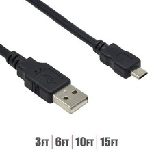 3 6 10 15FT USB Type A Male to Micro B 5 Pin Male Cable Cord PC Laptop Phone picture