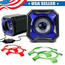 USB Computer Gaming Speakers with Interchangeable Grills & Powerful 5W Drivers picture