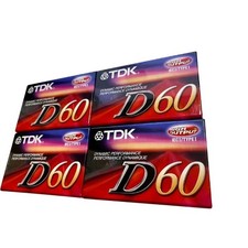 New Sealed TDK D60 High Output IECI/Type 1 Blank Audio Tapes ( 4 Pack) picture